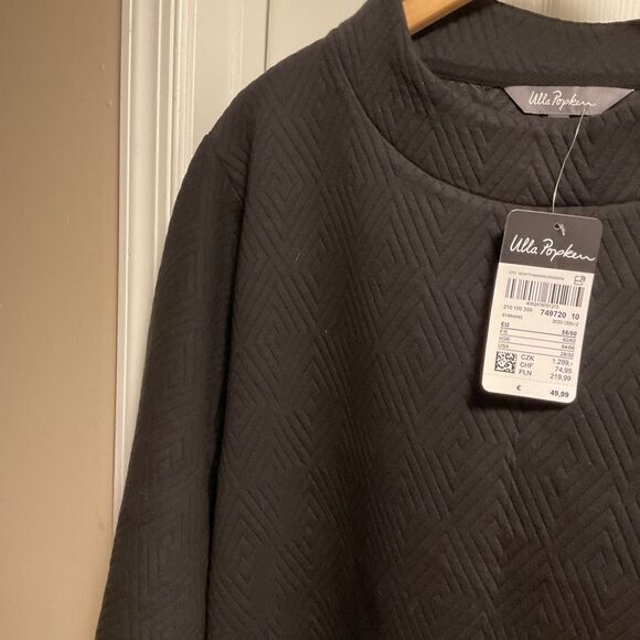 NWT Ulla Popken black top sz.US 28/30 Eur 58/60 - Picture 2 of 7